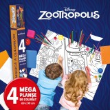 Zootropolis. Lumea magică a culorilor. 4 megaplanșe de colorat. 69 x 99 cm
