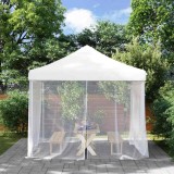 vidaXL Plasa tantari interior exterior 156 ochiuri alb 300x300x200 cm