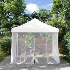 vidaXL Plasa tantari interior exterior 156 ochiuri alb 300x300x200 cm foto