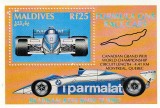 Maldives 1991 , Sport , Auto , colita dantelata , MNH.Mi.bl.207
