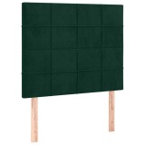 Cumpara ieftin Tablie de pat verde inchis 80x5x118/128 cm catifea