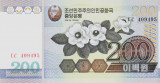 Bancnota Coreea de Nord 200 Won 2005 - P48 UNC