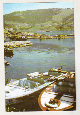 bnk cp Bicaz - Debarcader pe malul marelui lac de acumulare - uzata foto