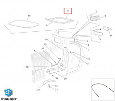 Cheder superior (fata) cabina original Piaggio Ape 50 (09-16) - Ape 50 Euro 4 (18-22) - Ape Mix (98-08) 2T AC 50cc foto