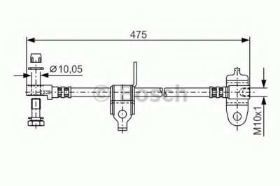 Conducta / cablu frana FORD TRANSIT caroserie (FA) (2000 - 2006) BOSCH 1 987 481 045 foto