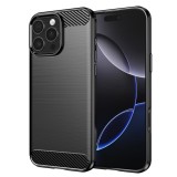 Husa iPhone 16 Pro Max Techsuit Carbon Silicone, negru