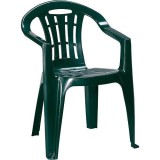 Scaun de terasa Curver Mallorca verde, din plastic, cu brate