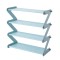 Suport pentru pantofi Z-Shape Shoe Rack, 4 rafturi, 48 x 46 cm, Albastru