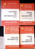 SET 4 CARTI MATEMATICA: SINTEZE DE MATEMATICA, APLICATII. TESTE DE GEOMETRIE, PROBLEME DE MATEMATICA. ANALI-348877