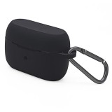 Cumpara ieftin Husa pentru protectia castilor stereo bluetooth Jabra Elite 3, culoarea neagra, cu carlig prindere