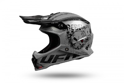 Casca cross/atv Ufo Intrepid Kids, culoare negru/argintiu, marime L Cod Produs: MX_NEW HE160L foto