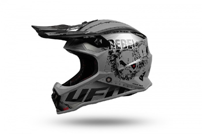 Casca cross/atv Ufo Intrepid Kids, culoare negru/argintiu, marime L Cod Produs: MX_NEW HE160L