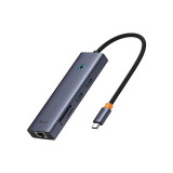 Hub Baseus UltraJoy 7-in-1, USB-C la HDMI4K@60Hz, 2xUSB 3.0, 1xPD, 1xRJ45,