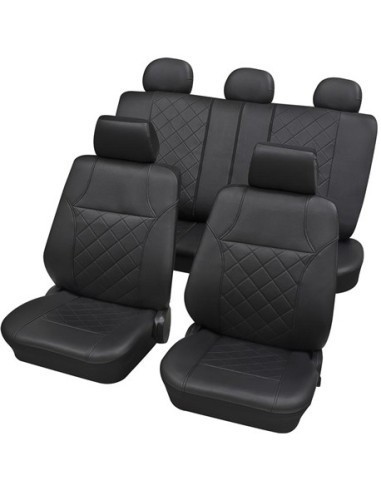 Set Huse Scaun Universale Din Piele Ecologica Petex Negru