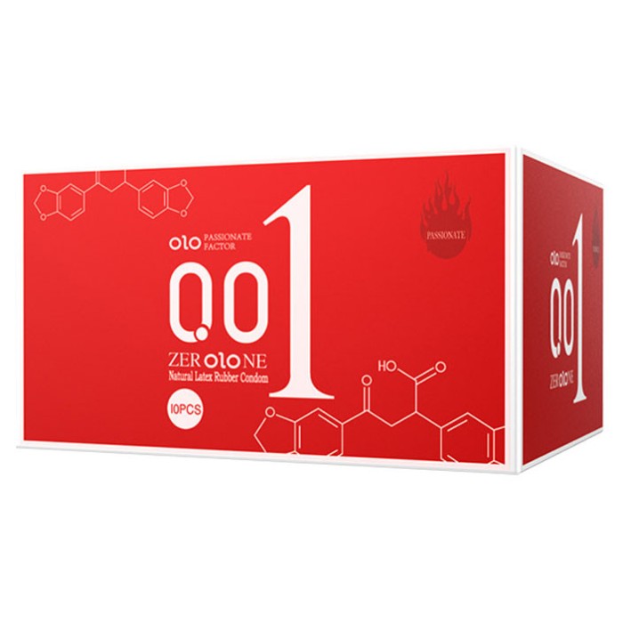 Set 10x Prezervative, OLO, Zero One, Latex, fara alergeni, Ultra-Thin, Ultra Subtiri, 0.01mm