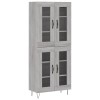 Dulap inalt, gri sonoma, 69,5x34x180 cm, lemn compozit