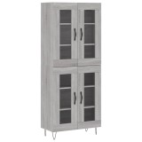 Dulap inalt, gri sonoma, 69,5x34x180 cm, lemn compozit