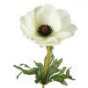 Floare Artificială, Anemona, Tulpină Scurtă, Culoare Alb, Material Plastic, Oem