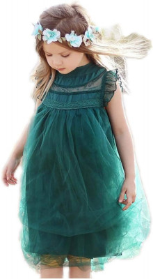 Fete Copilărie Multi-Strat Tulle Rochie Dantelă Prințesă Nuntă Ziua de naștere P foto