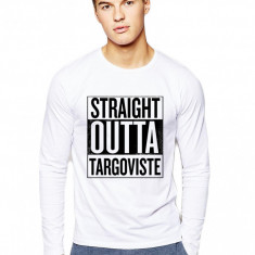 Bluza barbati alba - Straight Outta Targoviste - 2XL