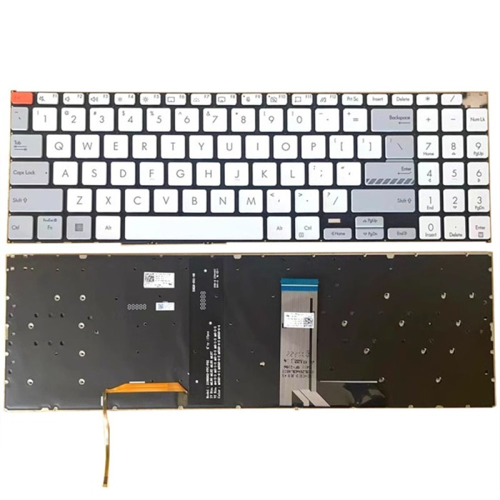 Tastatura Laptop, Asus, VivoBook Pro 15X K6501Z, K6501ZM, iluminata, alba, layout US