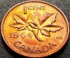 Moneda 1 CENT - CANADA, anul 1964 * cod 1762 A, America de Nord