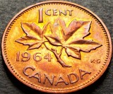 Moneda 1 CENT - CANADA, anul 1964 * cod 1762 A, America de Nord