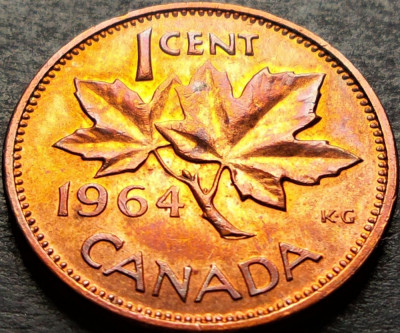 Moneda 1 CENT - CANADA, anul 1964 * cod 1762 A foto