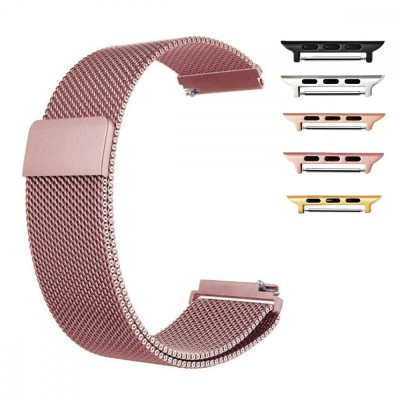 Curea Milanese Loop, compatibila Apple Watch 9|8|7|6|5|4|3|2|1 Series, 41mm|40mm|38mm, Pink Rose foto