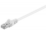 Cablu de retea F/UTP Goobay, cat5e, patch cord, 3m, alb
