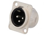 Soclu XLR Tată 3 Pin pentru Panou, Neutrik