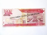 Rara! Republica Dominicană 1000 Pesos Oro 2004 Specimen UNC la cel mai mic pret,bancnota din imagini
