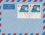 FILATELIE TEMATICA - PLIC RUSIA TEMATICA AVION AVIOANE AVIATIE AIRMAIL RACHETA