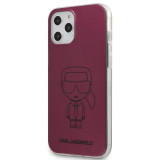 Cumpara ieftin Husa Cover Karl Lagerfeld Metallic Iconic Outline pentru iPhone 12/12 Pro Pink