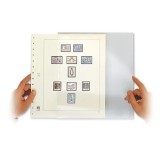 10 plicuri de protectie pentru foi de carton de timbre, Favorit 756PA, material gros si transparent cristal