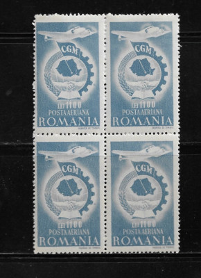 ROMANIA 1947 - C.G.M. - POSTA AERIANA, BLOC, MNH - LP 210 foto