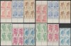 1991 Romania - Hoteluri si cabane (IV) varietati hartie LP 1269 blocuri de 4 MNH, Arhitectura, Nestampilat
