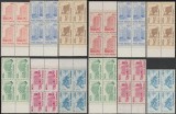 1991 Romania - Hoteluri si cabane (IV) varietati hartie LP 1269 blocuri de 4 MNH