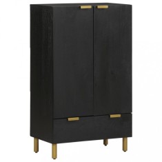 vidaXL Dulap &icirc;nalt, negru, 60x33x100 cm, lemn prelucrat