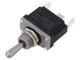 Comutator basculant FILN FLKN2-13X-P 3 poziții SP3T ON-OFF-ON 16A 250VAC pe panou
