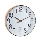 Ceas decorativ de perete, alb cu cifre aurii, 30 cm