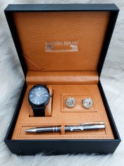 Set cadou pentru barbati Matteo Ferari, ceas, butoni, pix metalic MF020B110G foto