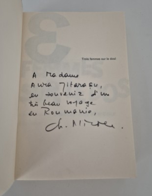 Carte cu autograf Charles Andre Nicole Femmes sur le dos Roman gay foto