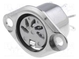 Conector DIN soclu mamă PIN 5 180&deg; lipire 34V 2A DELTRON