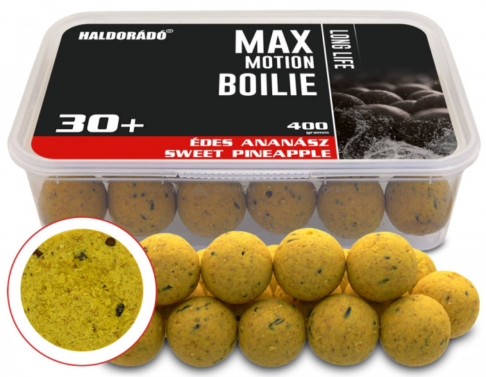 Haldorado - Boilies-uri Max Motion Boilie Long Life 30+, 400g, 30mm - Ananas dulce