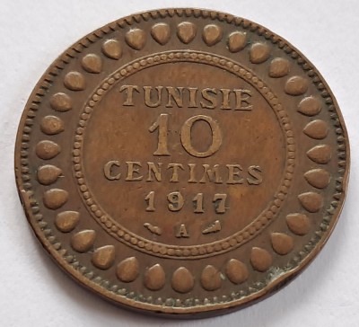 Tunisia, 10 Centimes 1917 foto