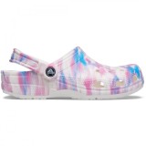 Saboti Crocs Classic Dream Clog Alb - White/Multi