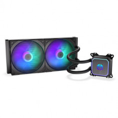 Cooler CPU Endorfy Navis F280 ARGB, iluminare ARGB, 2 x 140mm, Racire cu lichid (Negru)
