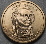 Monedă 1 Dollar 2007 USA, John Adams, 2nd President, unc-Aunc, litera D, America de Nord