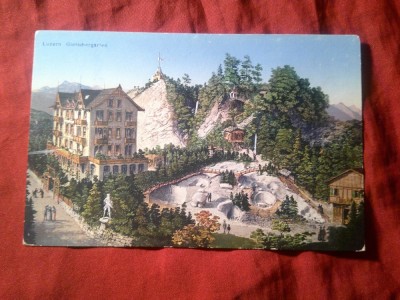 Ilustrata Elvetia cca. 1920 - Lucerna - Gradina de gheata , necirculata foto